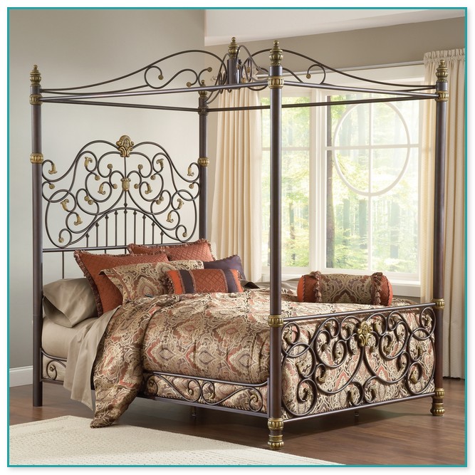 King Size Metal Canopy Bed