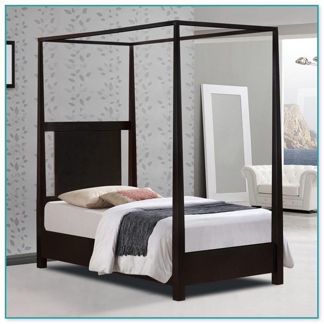Black Twin Canopy Bed