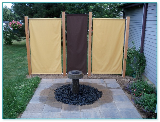 Fabric Privacy Screen For Deck