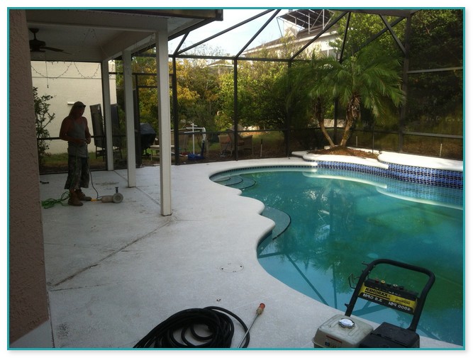 Painting Concrete Pool Deck
