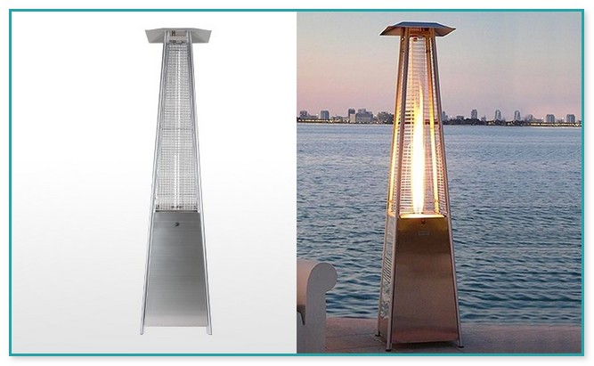 Pyramid Outdoor Gas Patio Heater With Flame