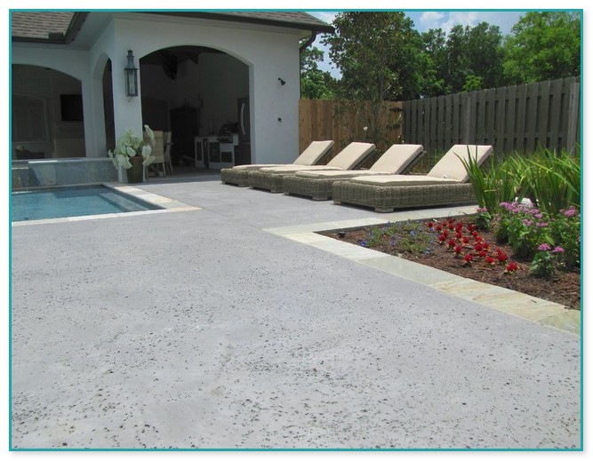 Salted Concrete Pool Decking