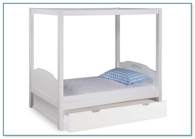 Twin Canopy Bed With Trundle