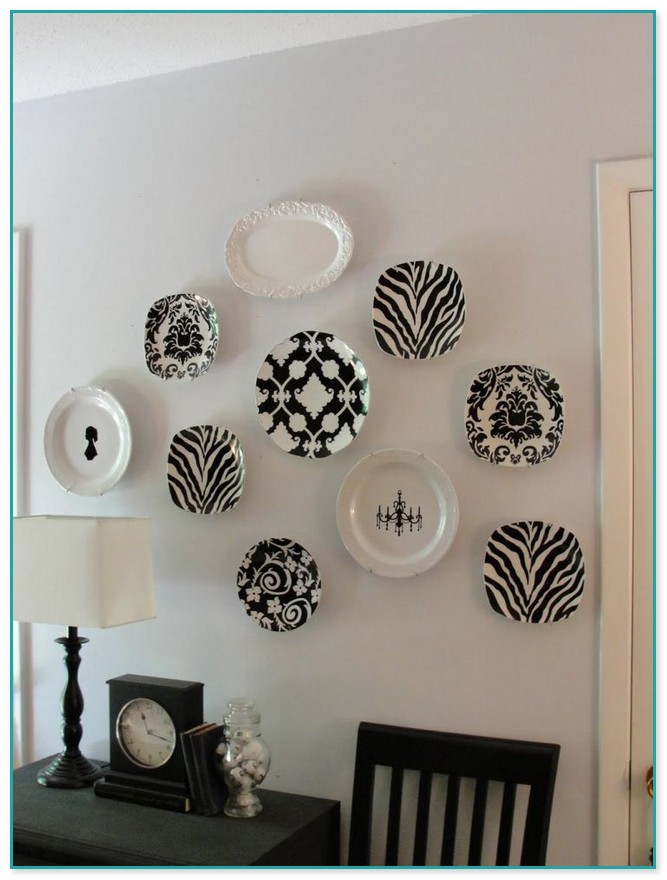 Black And White Decorative Plates