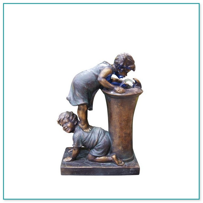 Boy And Dog Water Fountain