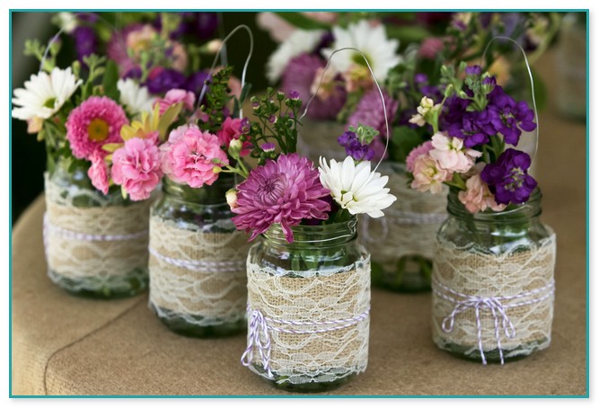 Decorating Mason Jars For Bridal Shower