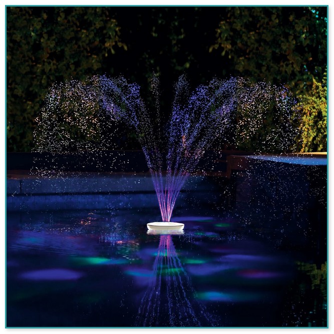 Floating Pool Fountain With Lights