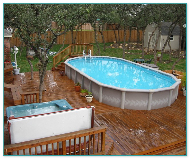 Gorgeous Above Ground Pool Wood Deck Kits