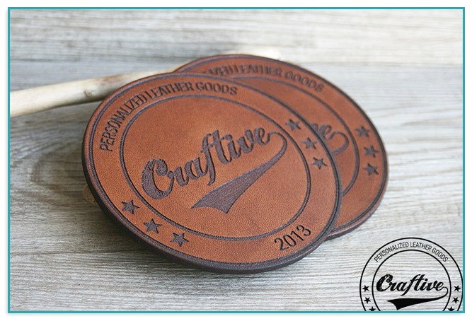 Leather Coasters With Logo
