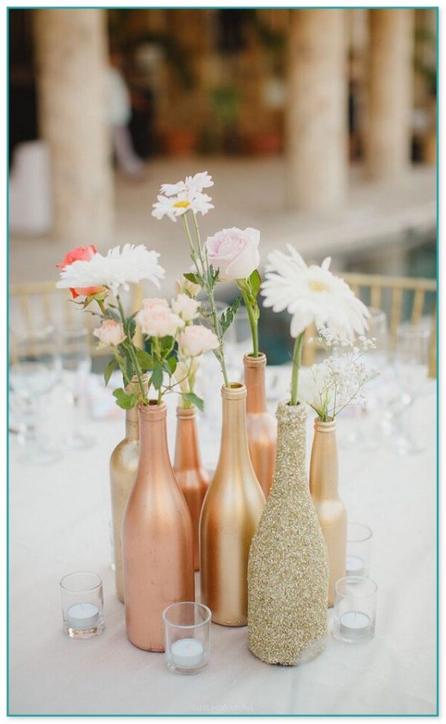 Wine Bottle Wedding Table Decorations