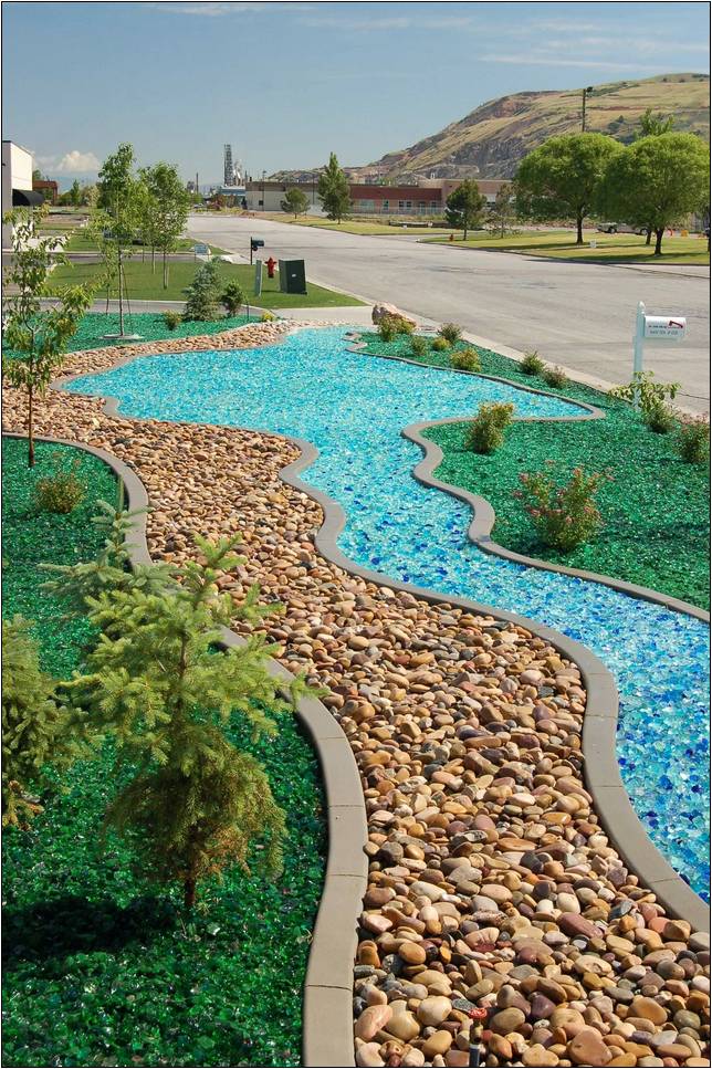 Colored Glass Rocks For Landscaping
