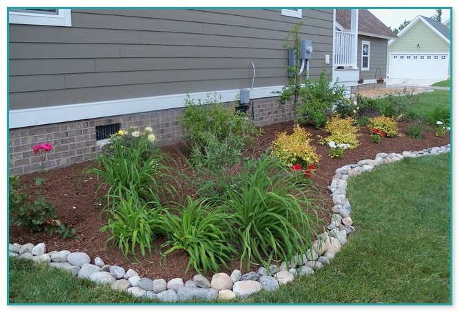 Faux Stone Edging Landscaping
