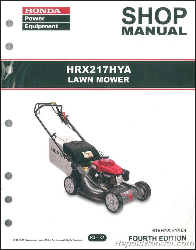 Honda Hr214 Lawn Mower Repair Manual