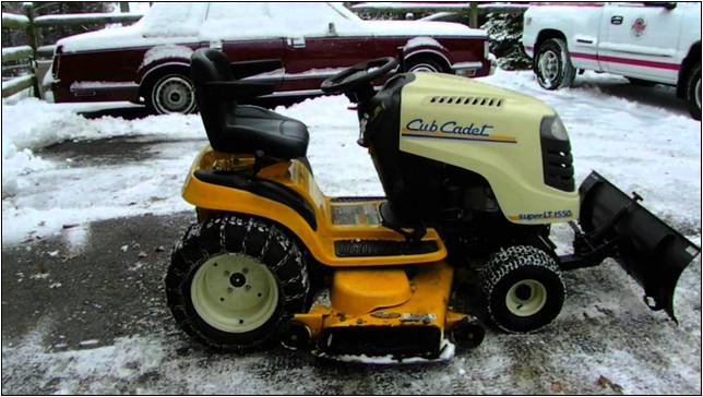 Lawn Mower Snow Plow Combo